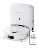 V5 Robot Vacuum and Mop. Self-Emptying Robotic Vacuum Cleaner. 8500Pa Suction. Pet Hair Tangle Cutter. Laser Navigation. Cat Laser. Carpet Detection. Ideal for Hard Floor. Tile. and Carpet