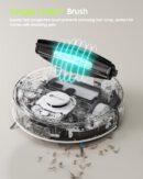 V5 Robot Vacuum and Mop. Self-Emptying Robotic Vacuum Cleaner. 8500Pa Suction. Pet Hair Tangle Cutter. Laser Navigation. Cat Laser. Carpet Detection. Ideal for Hard Floor. Tile. and Carpet