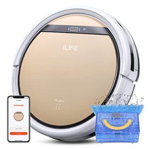 ILIFE V5s Plus Robot Vacuum and Mop Combo. Works with 2.4G WiFi. Alexa/App/Remote Control. Automatic Self-Charging Robotic Vacuum Cleaner. for Pet Hair. Hard Floor. Low Carpet (V5s Pro Upgraded)