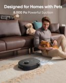 eufy X10 Pro Omni Robot Vacuum and Mop Combo. 8.000 Pa Suction. Dual Mops with 12 mm Auto-Lift and Carpet Detection. AI Obstacle Avoidance. Auto Mop Washing. Auto Drying. Self-Emptying. Self-Refilling