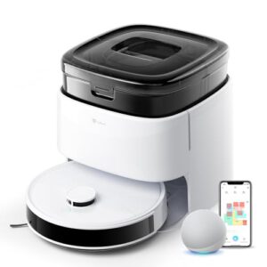 Lefant M3 Robot Vacuum. Robot Vacuum and Mop. 12000Pa Suction. Anti-Tangle Brushes. Dual Spinning Mop. Auto Mop Washing. Drying. Self-Emptying. Self-Refilling. for Pet Hair Dust. App Voice Control