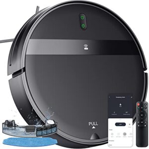 Robot Vacuum and Mop Combo 2300Pa for Pet Hair | Robotic Vacuum Cleaner with WiFi/Alexa/App | Auto Recharge & Tangle-Free | Ultra-Slim Quiet 2.8 for Hard Floors. Low-Pile Rugs