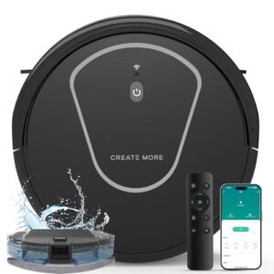 Robot Vacuum and Mop Combo.2 in 1 Robotic Vacuum Cleaner with Mopping.4000Pa Strong Suction.Auto Recharge.WiFi/Alexa/App/Remote. Ideal for Hard Floor.Pet Hair.Auto Carpets Boost