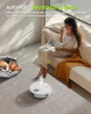 V5 Robot Vacuum and Mop. Self-Emptying Robotic Vacuum Cleaner. 8500Pa Suction. Pet Hair Tangle Cutter. Laser Navigation. Cat Laser. Carpet Detection. Ideal for Hard Floor. Tile. and Carpet