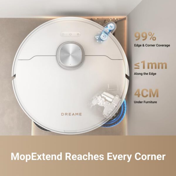 DREAME L40 Ultra Robot Vacuum with Removable & Liftable Mop. Extendable & Liftable SideBrush. 11.000Pa Suction. 149℉ Mop & Washboard Self Cleaning. Auto-Empty. Auto Refill. Voice Control - Image 2