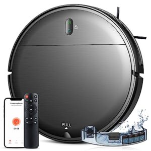 Robot Vacuum and Mop. 2 in 1 Robotic Vacuum Cleaner with Schedule. App/Voice. Slim Mopping Vacuum Robot with Watertank and Dustbin. Self-Charging. Easy of Use. Ideal for Hard Floor. Pet Hair. Carpet