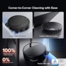 roborock Saros 10R Robot Vacuum and Mop. Powerful Suction. Zero-Tangling. 3.14'' Ultra Slim. FlexiArm Riser Technology for Carpet & Floor. Corner & Edge Cleaning. Self-Emptying. Hot Air Drying. Black