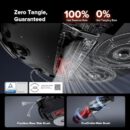 roborock Saros 10R Robot Vacuum and Mop. Powerful Suction. Zero-Tangling. 3.14'' Ultra Slim. FlexiArm Riser Technology for Carpet & Floor. Corner & Edge Cleaning. Self-Emptying. Hot Air Drying. Black